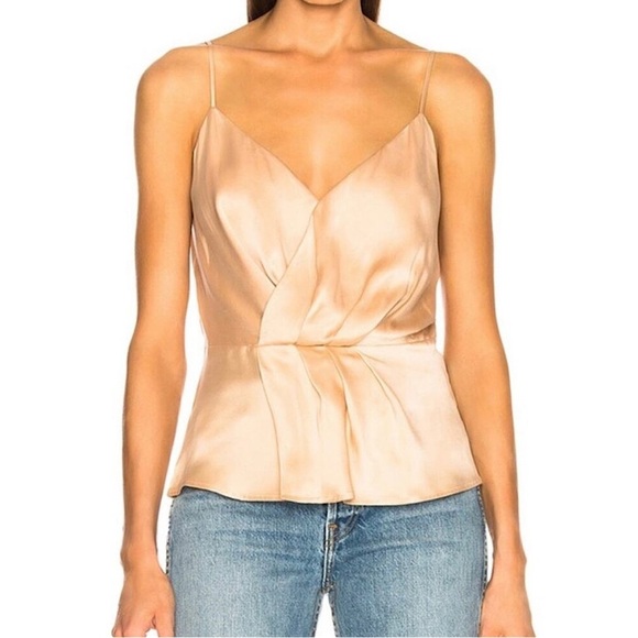 EUC! L'AGENCE Chiara Twist Satin Silk Satin Tank Camisole LARGE - Picture 1 of 9